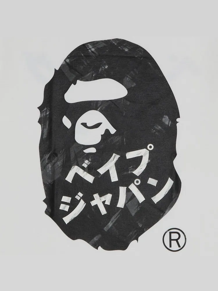 Футболка BAPE Ape Head Ink Painting Tee — изображение 3 из 3, белый
