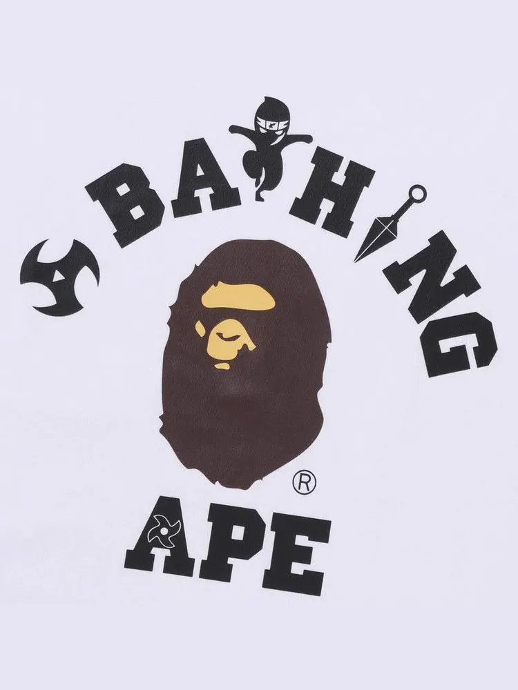 Футболка BAPE Ninja College Tee — изображение 3 из 3, белый
