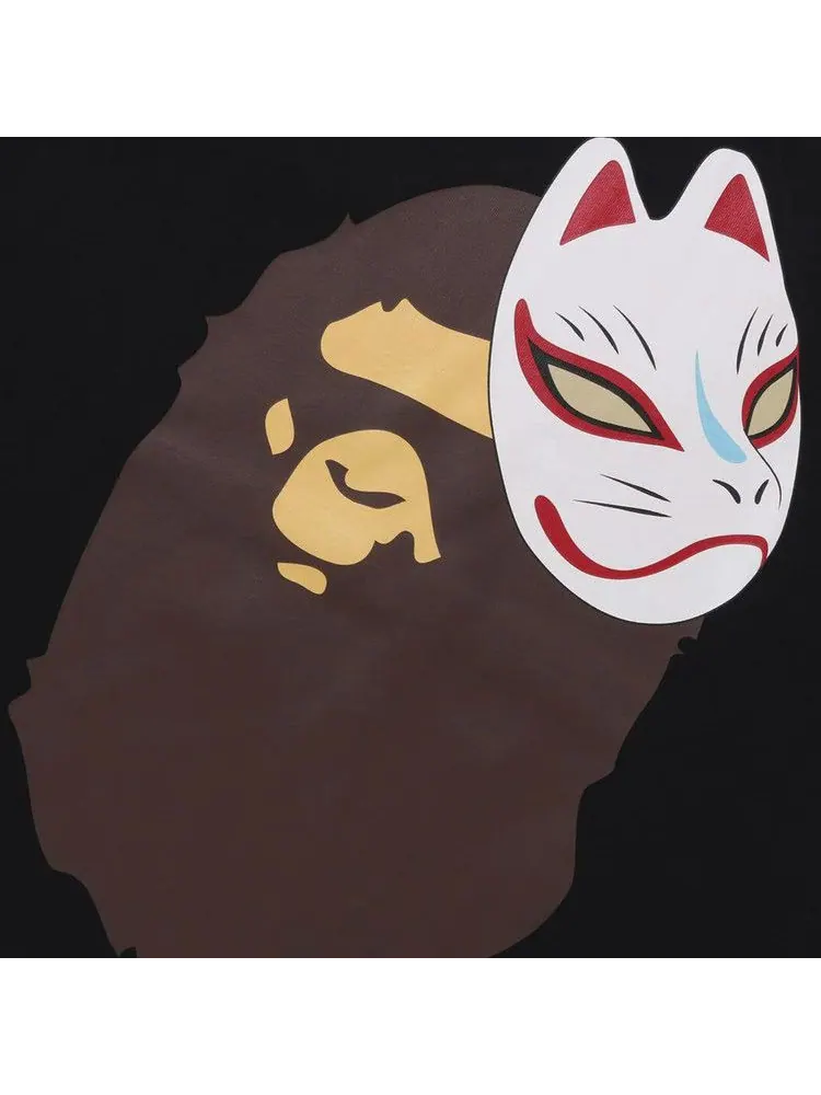 Футболка BAPE Japanese Fox Mask Tee — изображение 2 из 2, черный