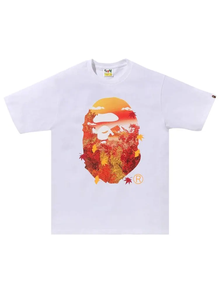 Футболка BAPE Japan Autumn Photo Ape Head Tee — изображение 1 из 1, белый
