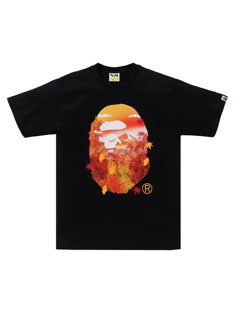 Футболка BAPE Japan Autumn Photo Ape Head Tee — изображение 1 из 1, черный