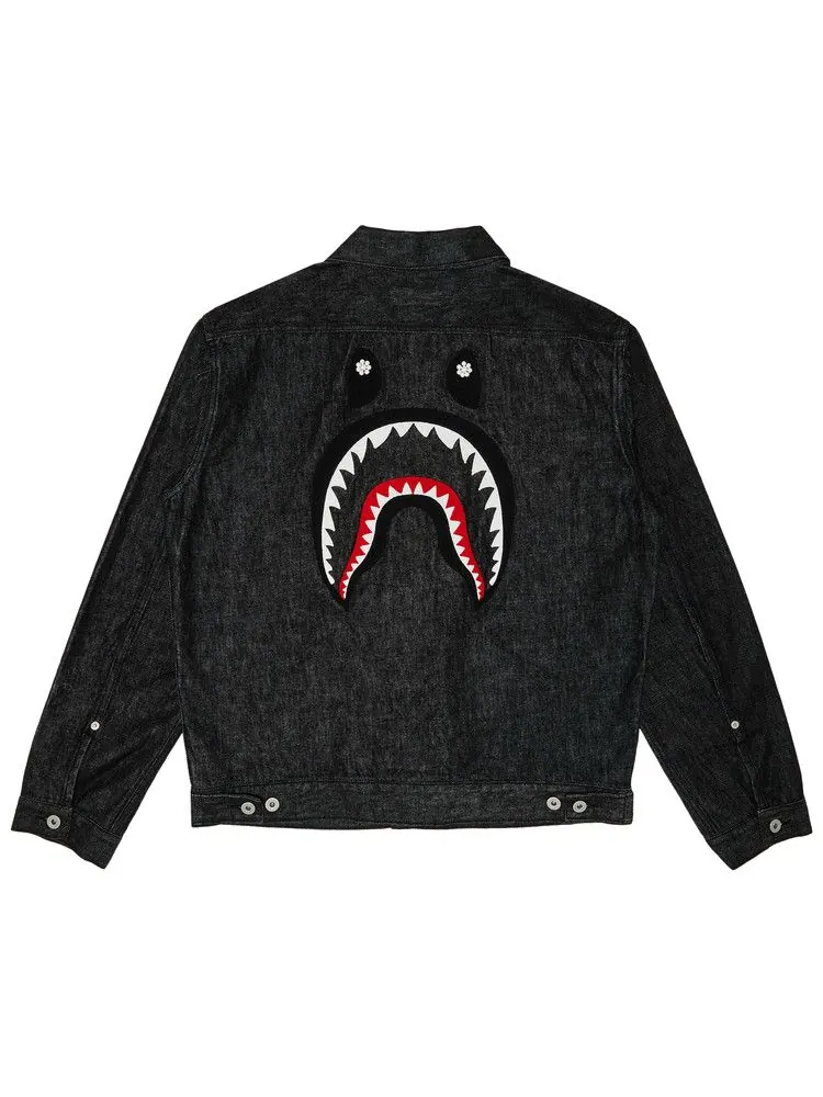Куртка GOAT Exclusive BAPE Pearl Shark Denim Jacket Type-02 — изображение 2 из 3, черный