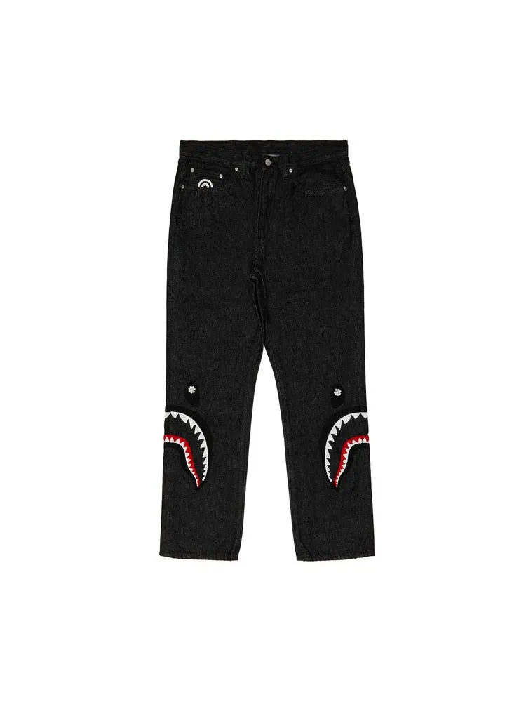 Брюки GOAT Exclusive BAPE Pearl Shark Relaxed Fit Denim Pants — изображение 1 из 3, черный
