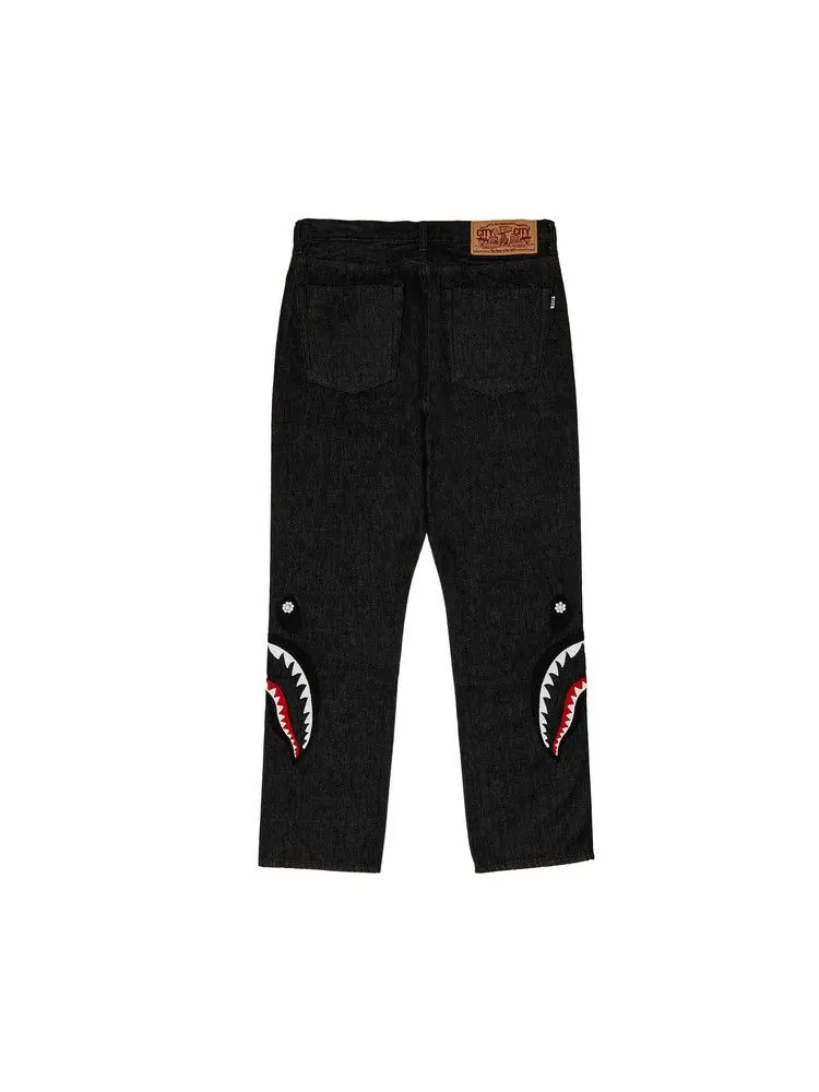 Брюки GOAT Exclusive BAPE Pearl Shark Relaxed Fit Denim Pants — изображение 2 из 3, черный