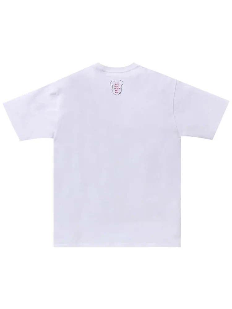 Футболка BAPE x MEDICOM TOY ABC Camo Bear Busy Works Tee — изображение 2 из 2, белый