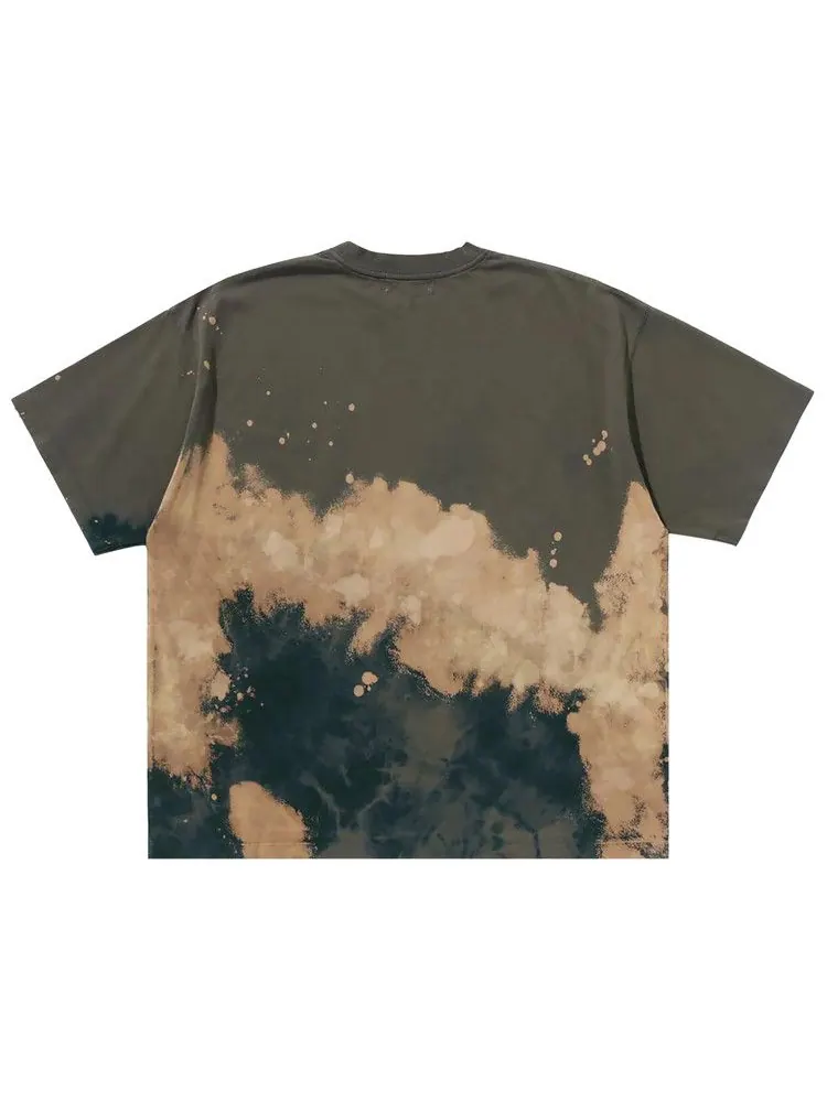 Футболка BAPE Tie Dye College Relaxed Fit Tee — изображение 2 из 2, бежевый