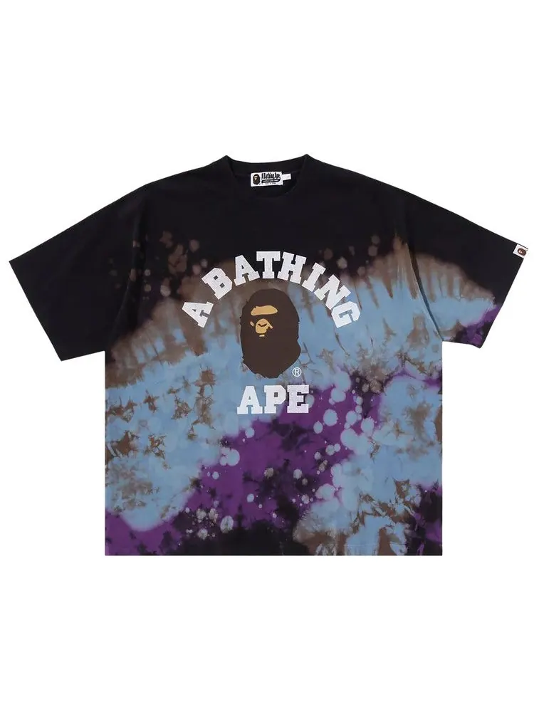Футболка BAPE Tie Dye College Relaxed Fit Tee — изображение 1 из 2, черный