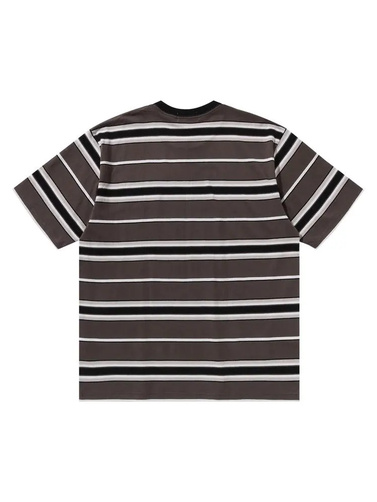 Футболка BAPE Ape Head One Point Pocket Relaxed Fit Stripe Tee — изображение 2 из 2, черный