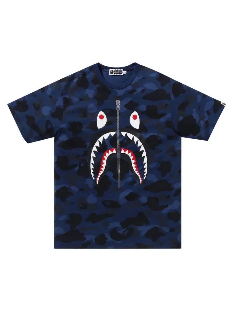 Футболка BAPE Color Camo Shark Tee — изображение 1 из 3, темно-синий