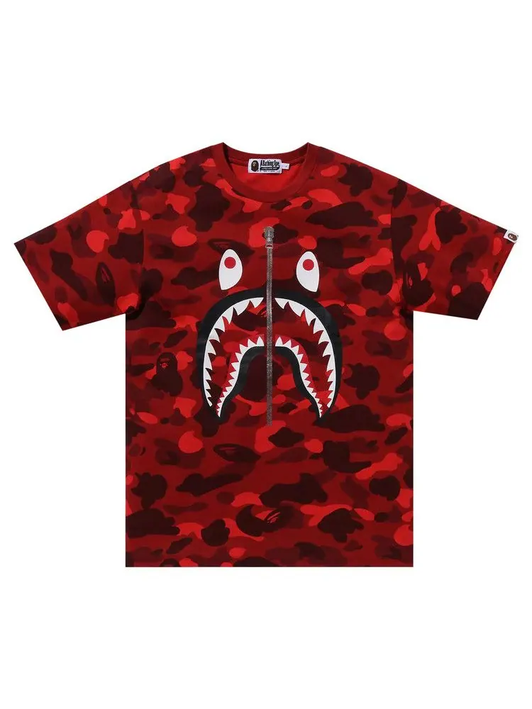 Футболка BAPE Color Camo Shark Tee — изображение 1 из 3, красный