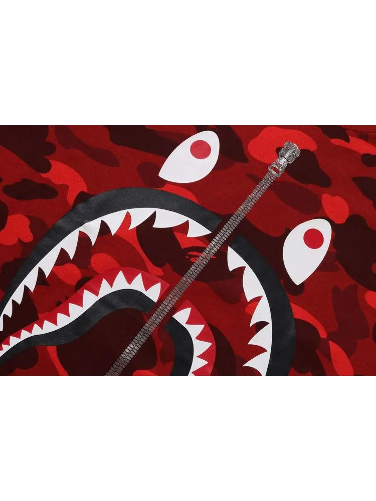 Футболка BAPE Color Camo Shark Tee — изображение 3 из 3, красный