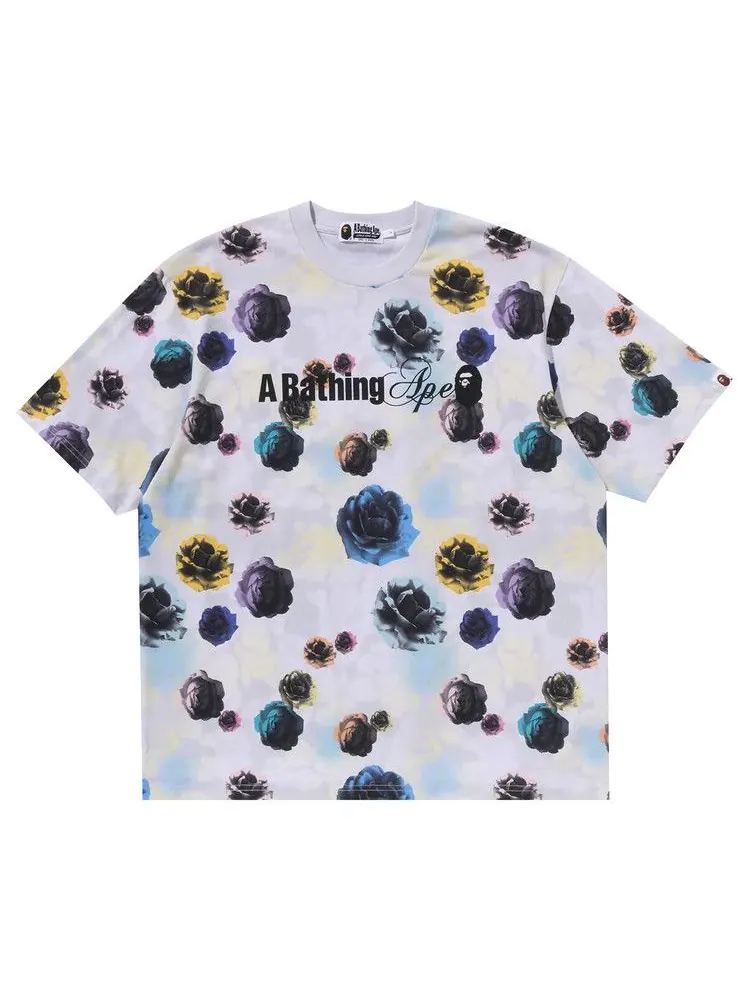 Футболка BAPE Floral Camo Logo Relaxed Fit Tee — изображение 1 из 2, белый