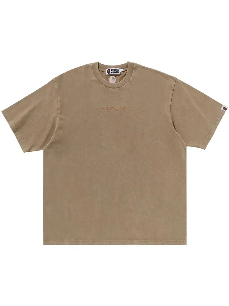 Футболка BAPE Garment Dye Bathing Ape Logo Relaxed Fit Tee — изображение 1 из 3, бежевый