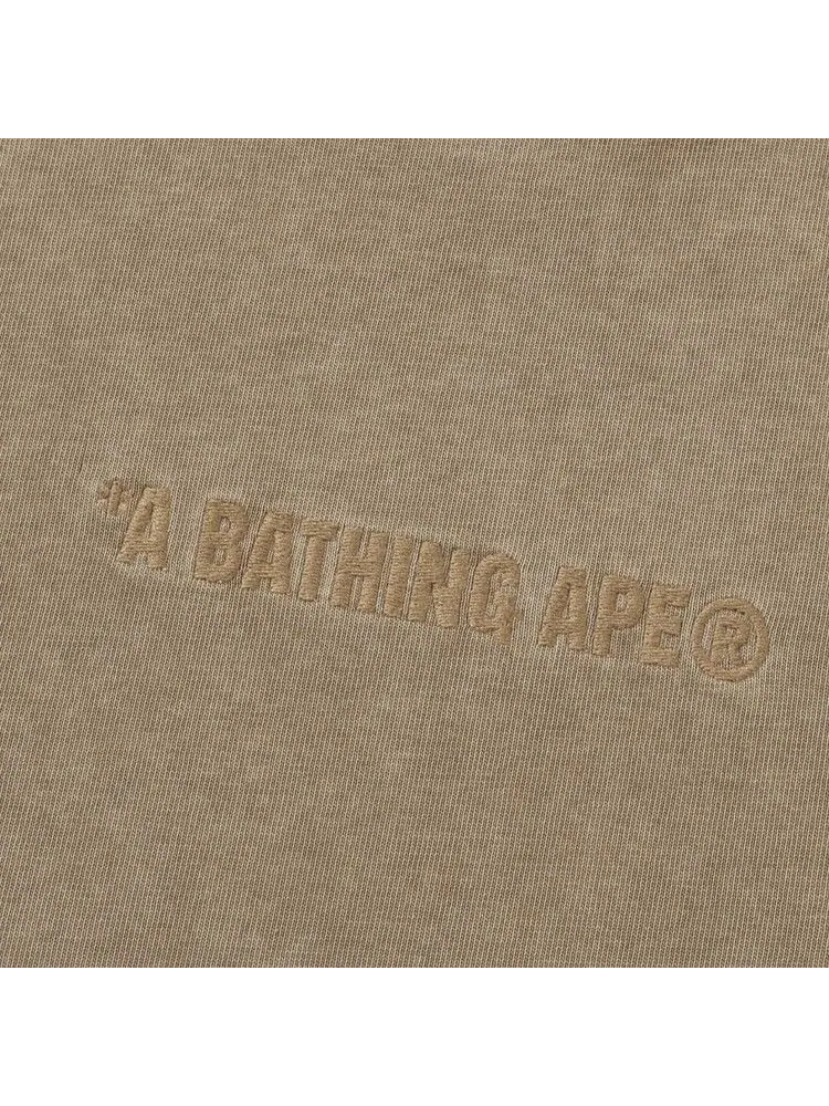 Футболка BAPE Garment Dye Bathing Ape Logo Relaxed Fit Tee — изображение 3 из 3, бежевый