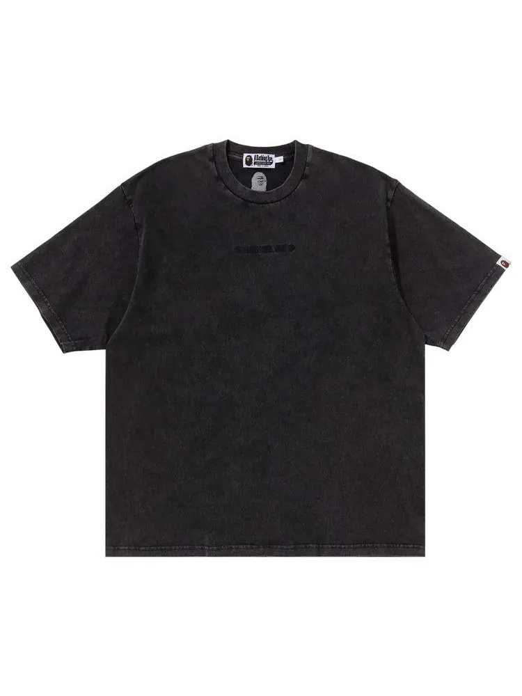 Футболка BAPE Garment Dye Bathing Ape Logo Relaxed Fit Tee — изображение 1 из 3, темно-серый