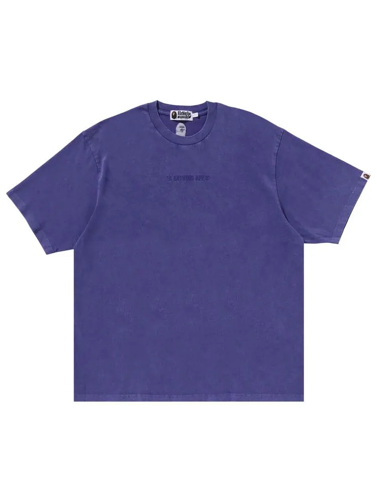 Футболка BAPE Garment Dye Bathing Ape Logo Relaxed Fit Tee — изображение 1 из 3, фиолетовый
