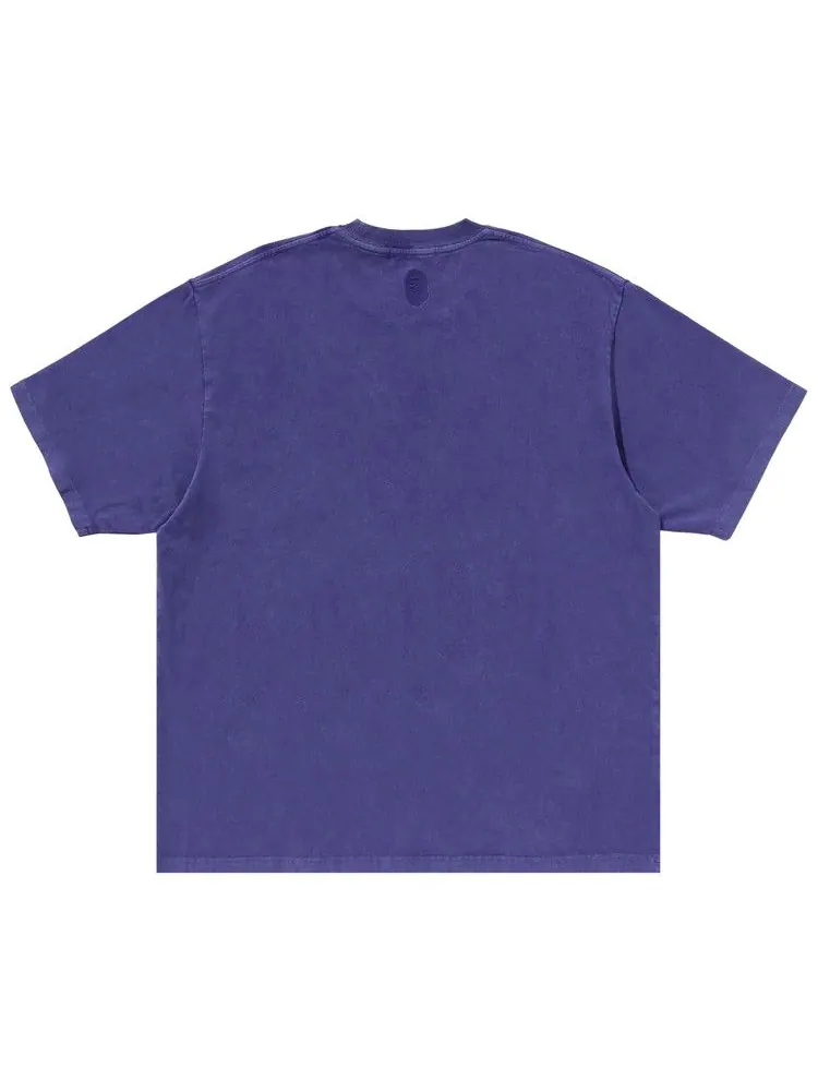 Футболка BAPE Garment Dye Bathing Ape Logo Relaxed Fit Tee — изображение 2 из 3, фиолетовый