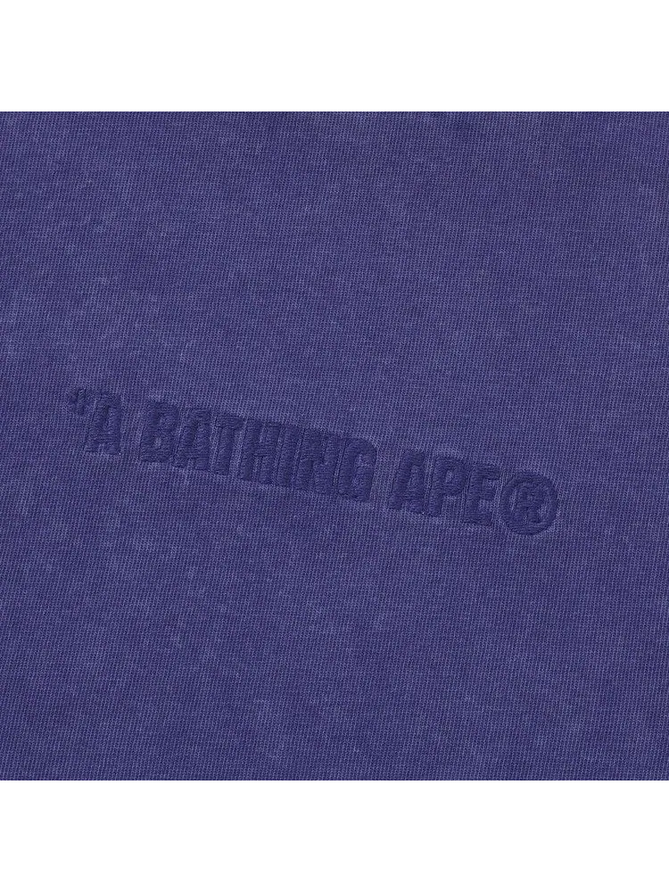 Футболка BAPE Garment Dye Bathing Ape Logo Relaxed Fit Tee — изображение 3 из 3, фиолетовый
