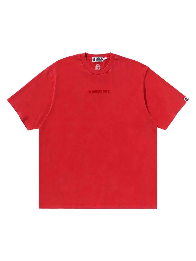Футболка BAPE Garment Dye Bathing Ape Logo Relaxed Fit Tee — изображение 1 из 3, красный