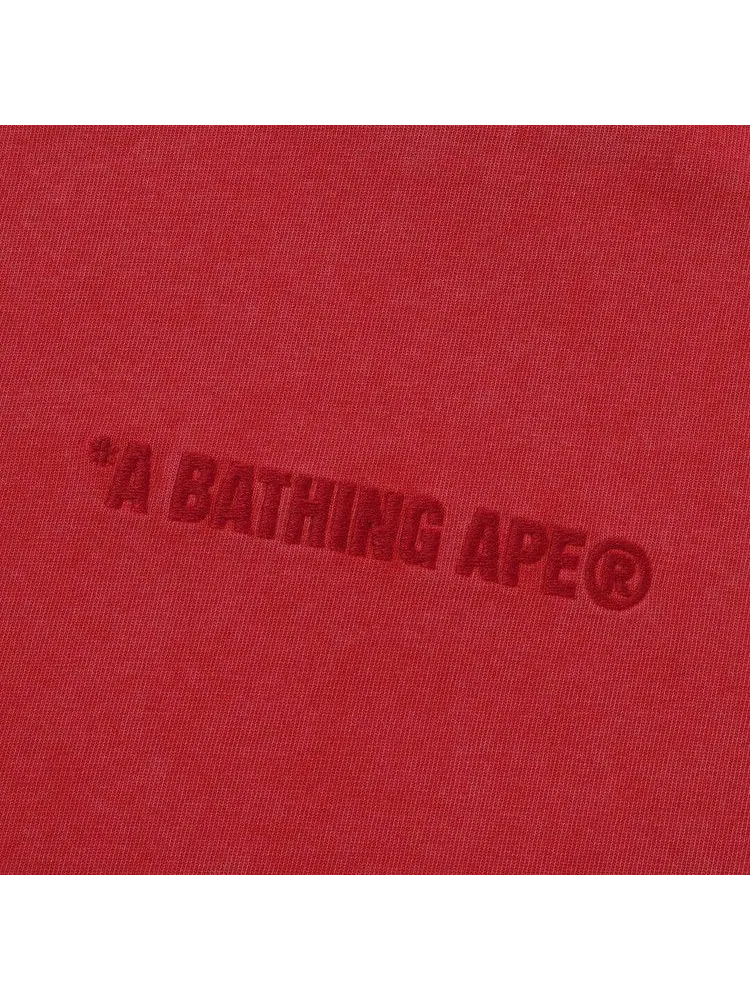 Футболка BAPE Garment Dye Bathing Ape Logo Relaxed Fit Tee — изображение 3 из 3, красный