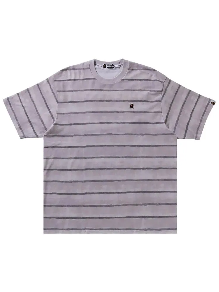 Футболка BAPE Wave Pattern One Point Relaxed Fit Tee — изображение 1 из 3, серый