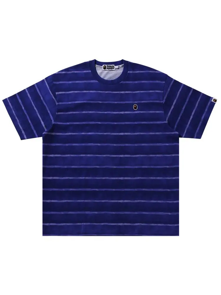 Футболка BAPE Wave Pattern One Point Relaxed Fit Tee — изображение 1 из 3, фиолетовый