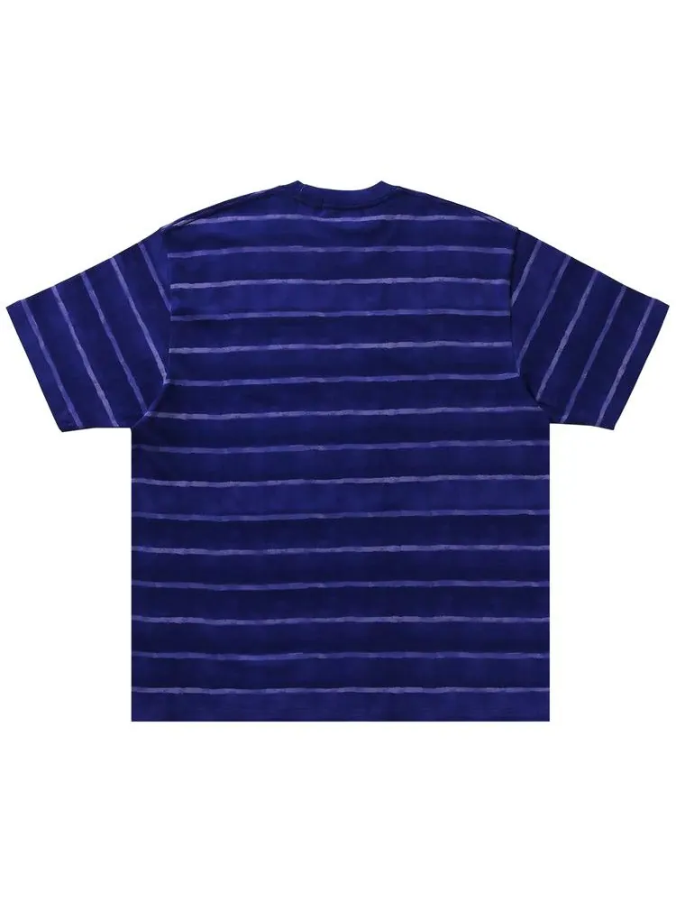 Футболка BAPE Wave Pattern One Point Relaxed Fit Tee — изображение 2 из 3, фиолетовый