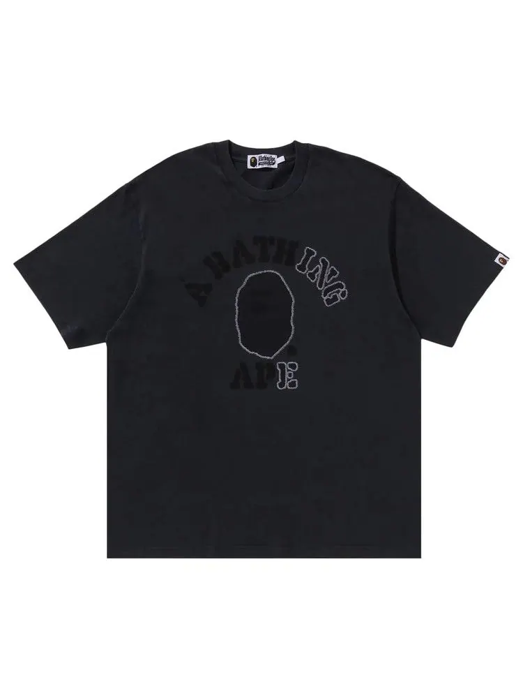 Футболка BAPE Garment Dye College Relaxed Fit Tee — изображение 1 из 1, черный