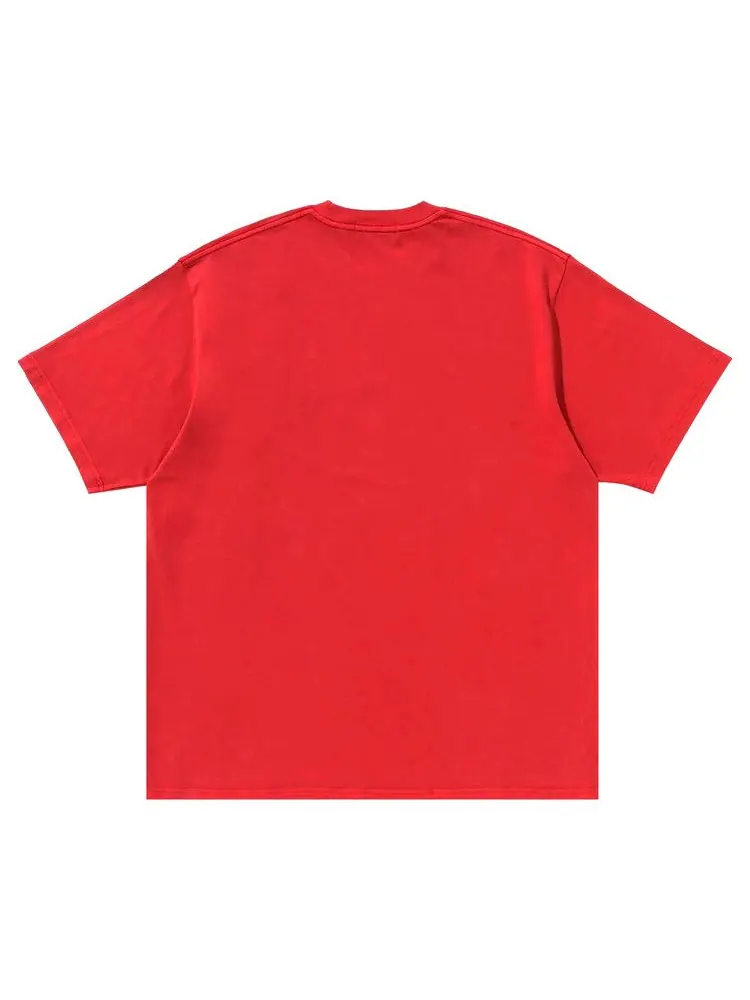 Футболка BAPE Garment Dye College Relaxed Fit Tee — изображение 2 из 2, красный
