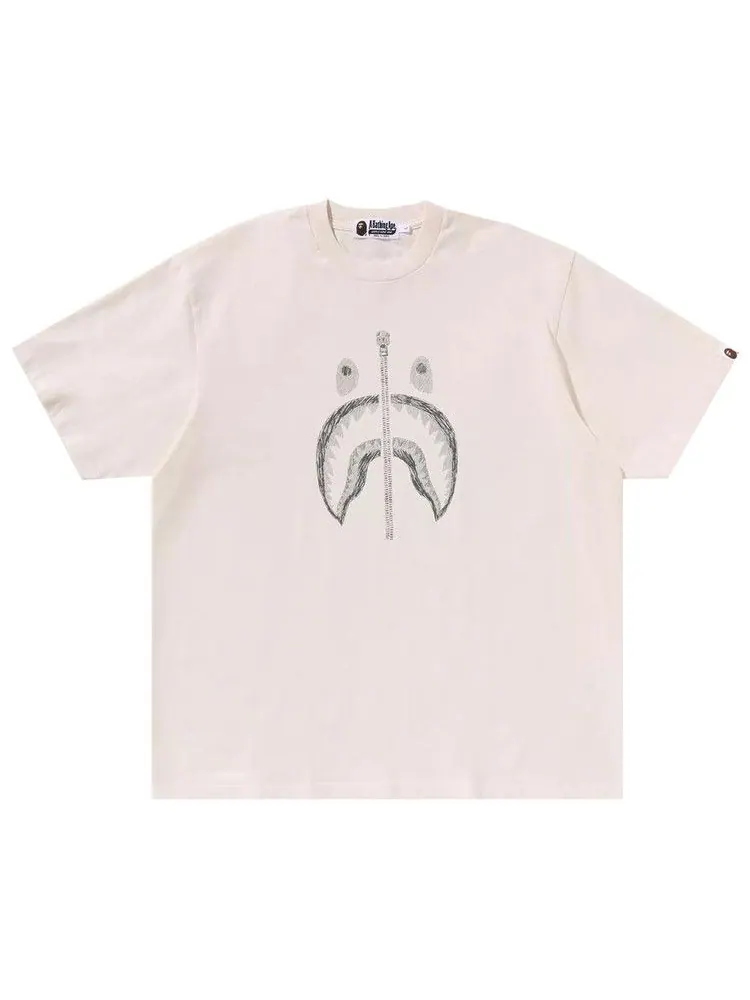 Футболка BAPE Garment Dye Shark Relaxed Fit Tee — изображение 1 из 2, белый