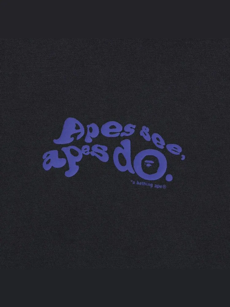 Футболка BAPE Garment Dye Logo Relaxed Fit Tee — изображение 3 из 3, темно-серый