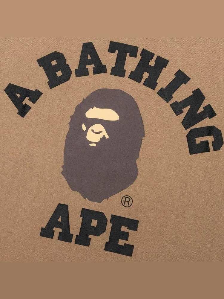 Футболка BAPE College Tee — изображение 3 из 3, бежевый