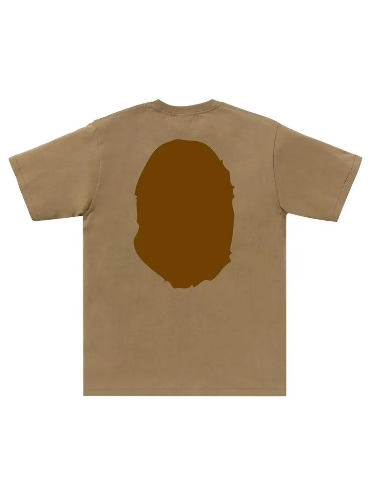 Футболка BAPE Big Ape Head Tee — изображение 2 из 2, бежевый
