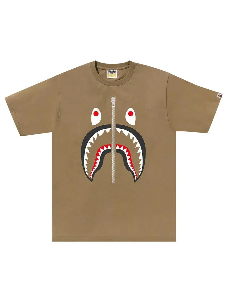 Футболка BAPE Shark Tee — изображение 1 из 1, бежевый