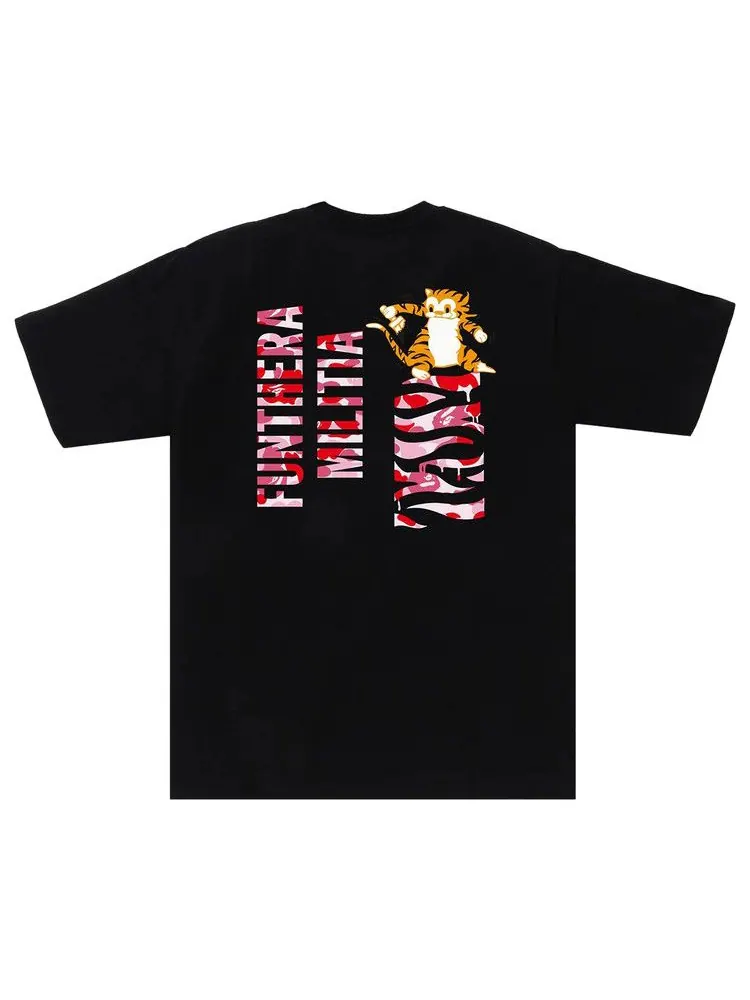 Футболка BAPE ABC Camo Tiger Tee — изображение 2 из 2, черный/розовый