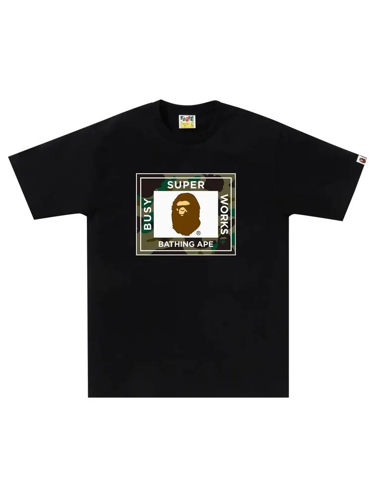 Футболка BAPE 1st Camo Super Busy Works Tee — изображение 1 из 1, черный
