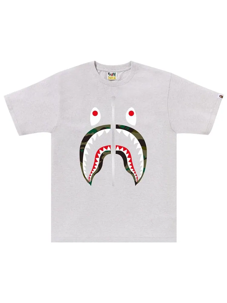 Футболка BAPE 1st Camo Shark Tee — изображение 1 из 1, серый/зеленый