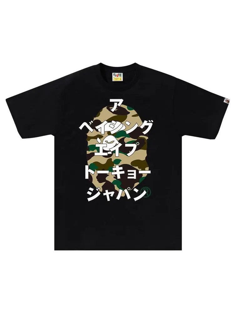Футболка BAPE 1st Camo Bape Katakana Tee — изображение 1 из 1, черный