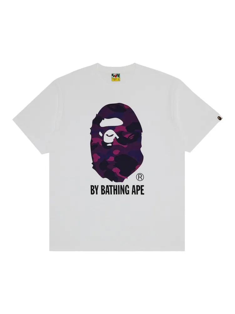Футболка BAPE Color Camo By Bathing Ape Tee — изображение 1 из 3, белый/фиолетовый