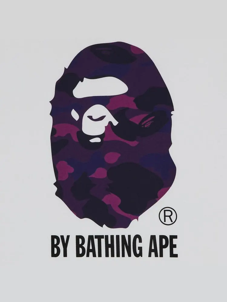 Футболка BAPE Color Camo By Bathing Ape Tee — изображение 3 из 3, белый/фиолетовый