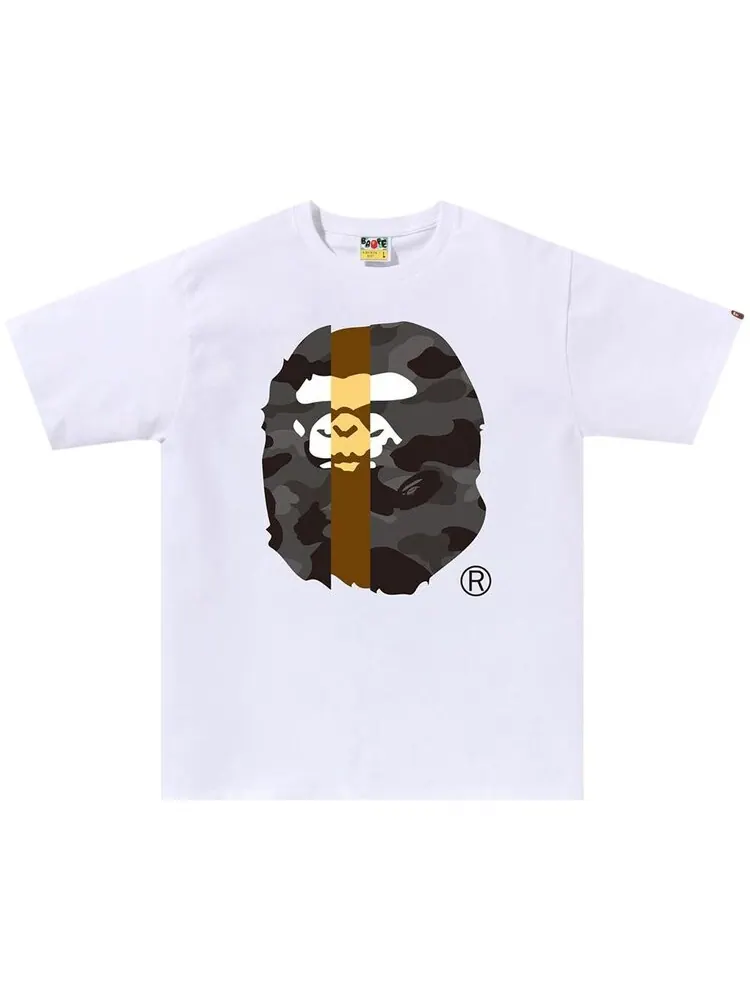 Футболка BAPE Color Camo Transform Big Ape Head Tee — изображение 1 из 1, белый/черный