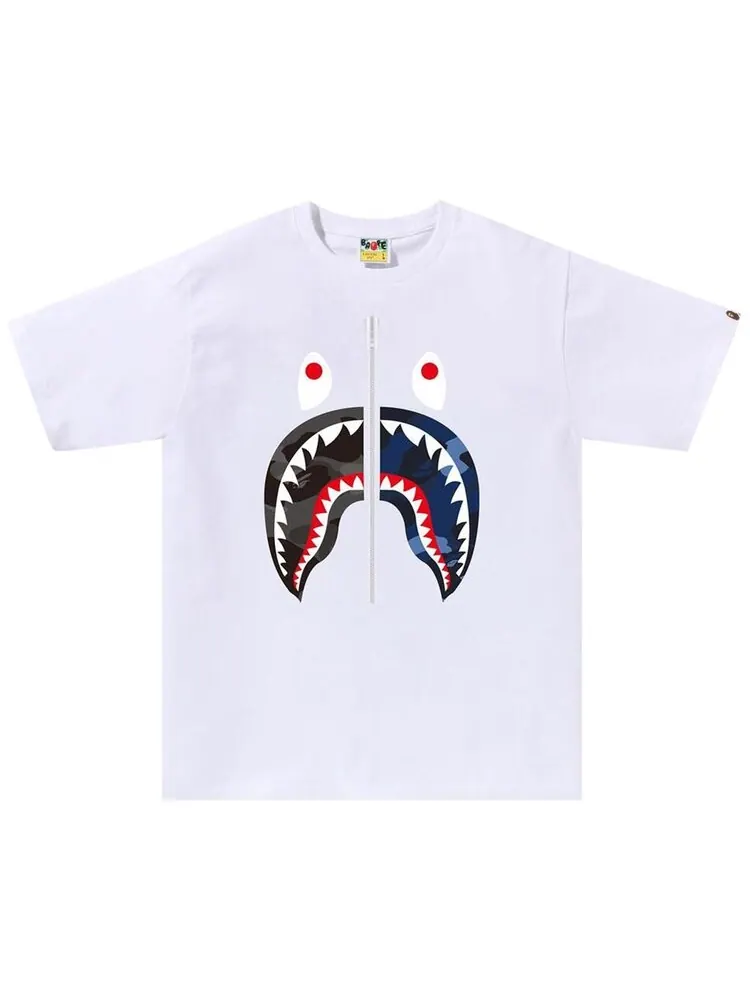 Футболка BAPE Color Camo Separate Shark Tee — изображение 1 из 1, белый/черный
