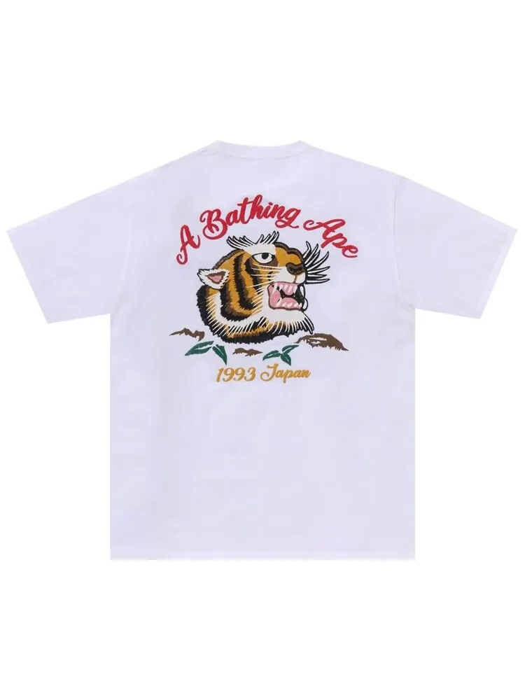 Футболка BAPE Embroidery Style Souvenir Logo Tee — изображение 2 из 2, белый