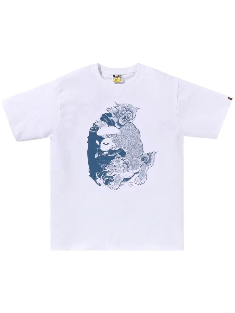 Футболка BAPE Japanese Tattoo Big Ape Head Tee — изображение 1 из 1, белый