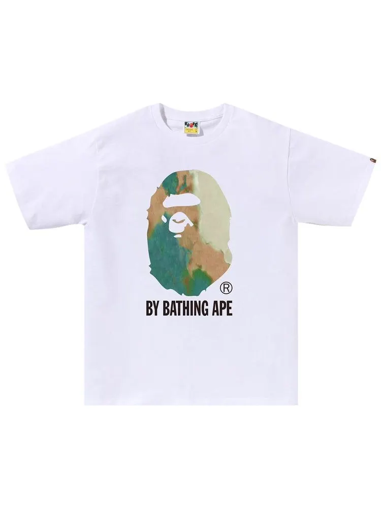 Футболка BAPE Tie Dye By Bathing Ape Tee — изображение 1 из 1, белый/бежевый