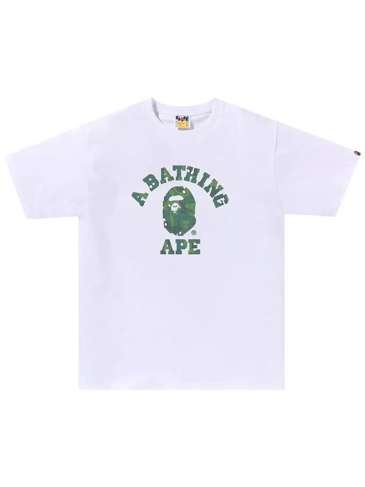 Футболка BAPE Bitmap College Tee — изображение 1 из 1, белый
