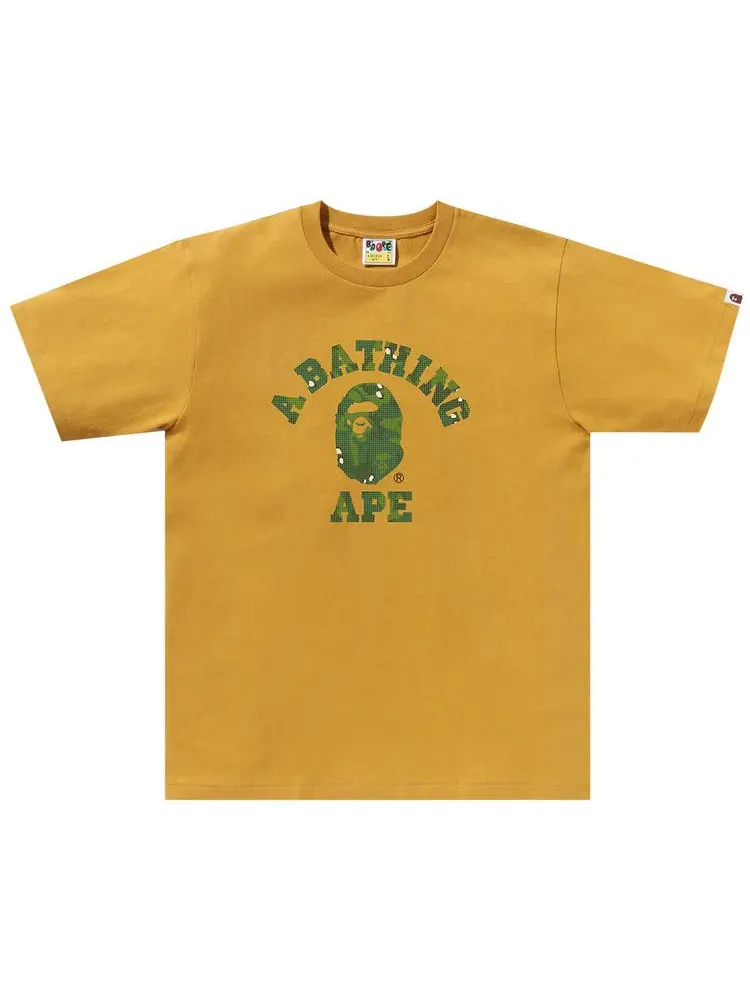 Футболка BAPE Bitmap College Tee — изображение 1 из 1, желтый