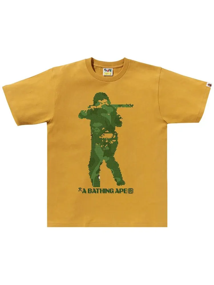 Футболка BAPE Bitmap Soldier Tee — изображение 1 из 1, желтый