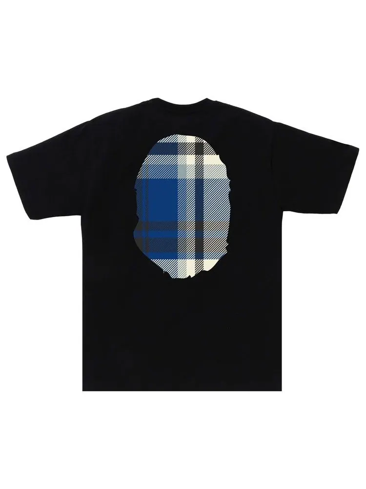Футболка BAPE Check Big Ape Head Tee — изображение 2 из 2, черный