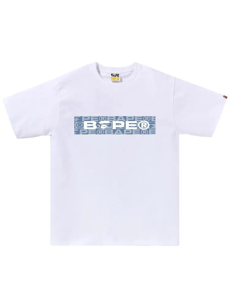Футболка BAPE Lux Sport Pattern Box Logo Tee — изображение 1 из 1, белый